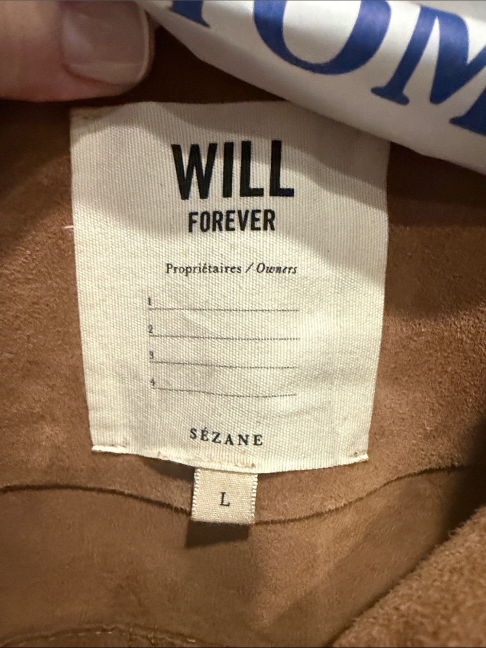 Sezane Tan Suede Button-Front Jacket - Picture 2 of 4